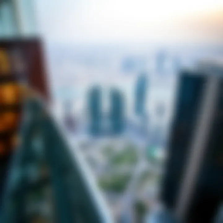 Panoramic View from Sky View Panoramic view from the observation deck of Sky View, overlooking Dubai's skyline