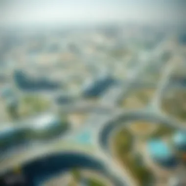 Innovative Infrastructure of Sustainable City Yas Aerial view of Sustainable City Yas showcasing innovative infrastructure