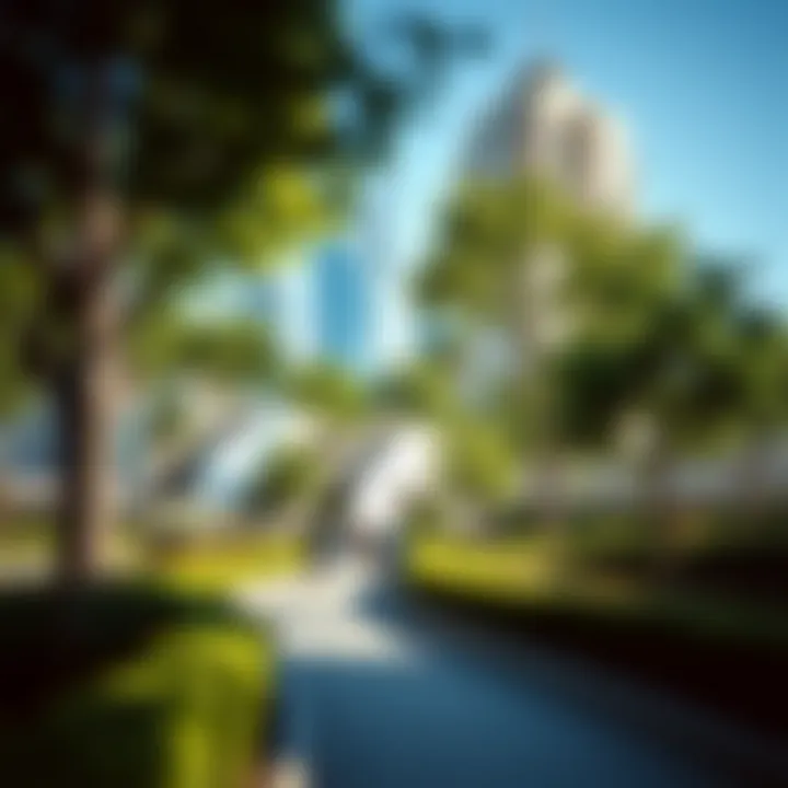 Green Spaces in Sustainable City Yas Green spaces integrated within the urban environment of Sustainable City Yas