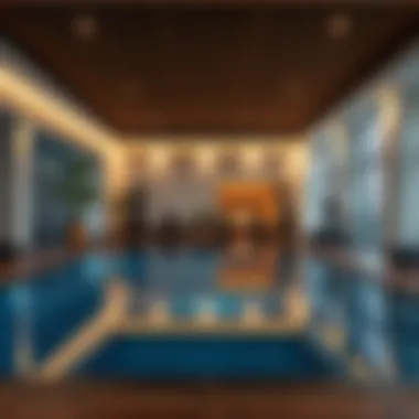 Amenities offered at Tameem House including pool and gym