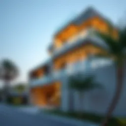 Exterior view of Tameem House showcasing its modern design