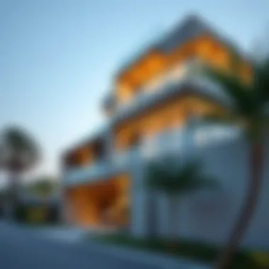 Exterior view of Tameem House showcasing its modern design