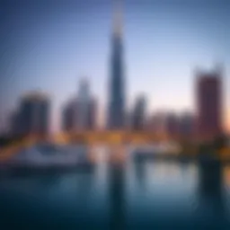 Stunning skyline view of Tamouh Tower