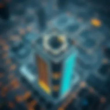 Aerial view of the Tawar Center showcasing its modern architecture