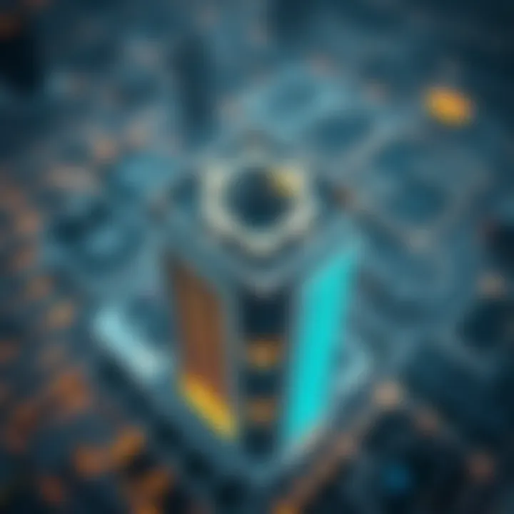 Aerial view of the Tawar Center showcasing its modern architecture