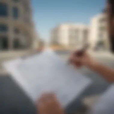 Tenants Evaluating Rental Agreements Tenant analyzing rental agreement details