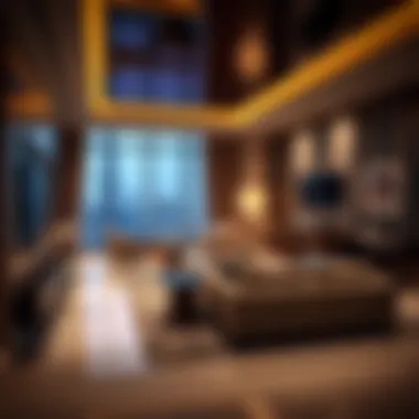 Luxurious Interiors of The Address Residences An elegant interior space within The Address Residences Dubai Opera Tower 1, illustrating its luxurious living conditions.