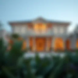 Stunning exterior view of a luxurious Dubai mansion showcasing its architectural brilliance