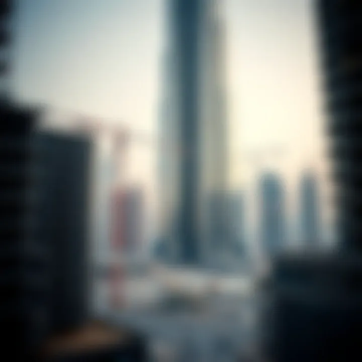 Burj Khalifa Construction Site Overview Construction site of Burj Khalifa highlighting the scale of the project