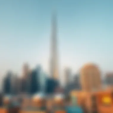 Dubai Real Estate Market Impact Real estate landscape of Dubai showing the influence of Burj Khalifa on property values