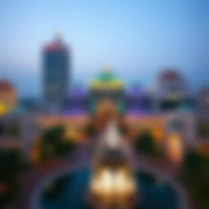 An overview of Dubai Mall showcasing The Fontane's position