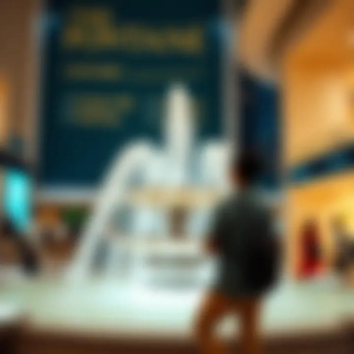 Visitors engaging with the unique features of The Fontane