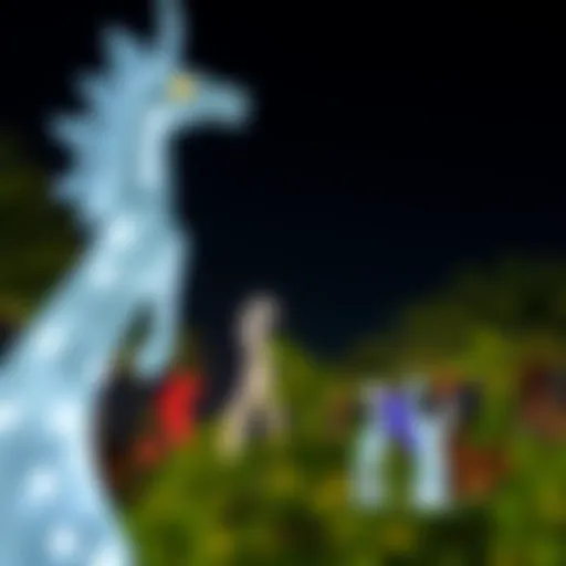 A breathtaking view of illuminated sculptures in the Glow Garden