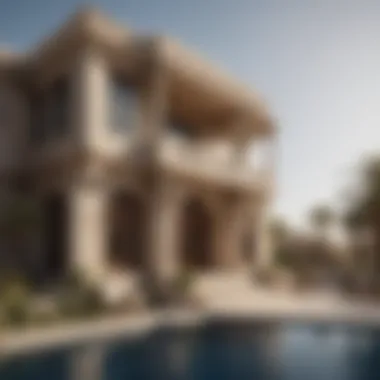 Architectural Marvel of الريحان روتانا العين Stunning exterior view of الريحان روتانا العين showcasing its unique architectural features.