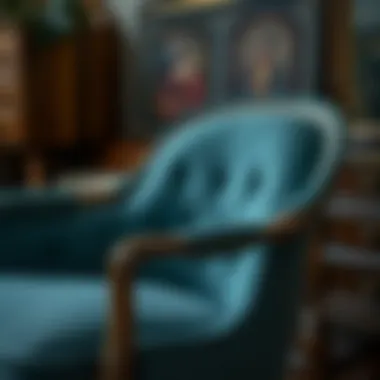 A close-up of a vintage chair, highlighting quality craftsmanship in used furniture.