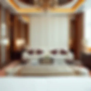 Luxurious guest suite showcasing opulence