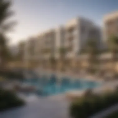 A bustling community area within an Alef Developers project