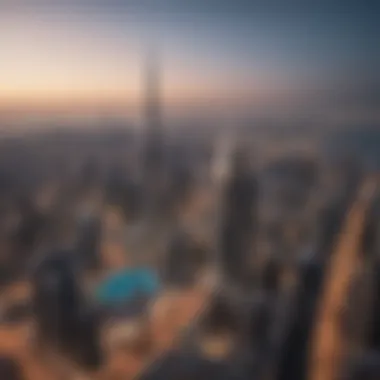 Modern Skyline of Dubai with Alef Developments A modern skyline view of Dubai featuring Alef Developers' projects