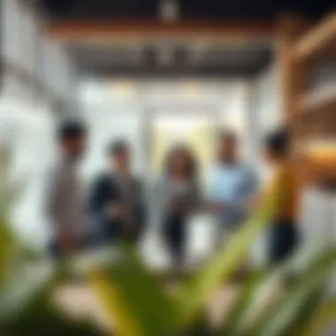 Diverse corporate team collaboration