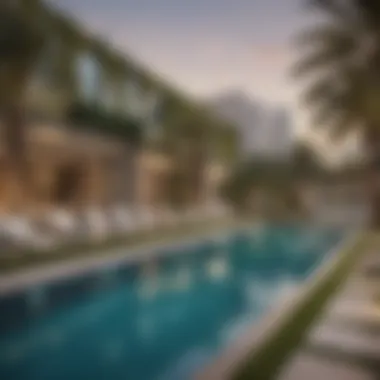 Exclusive Amenities at Topaz Premium Residences A panoramic view of the amenities offered at Topaz Premium Residences, including the pool and garden
