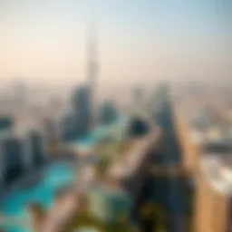 Aerial view of Dubai's skyline showcasing luxury properties