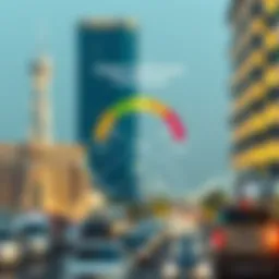 An infographic illustrating the Dubai credit score framework