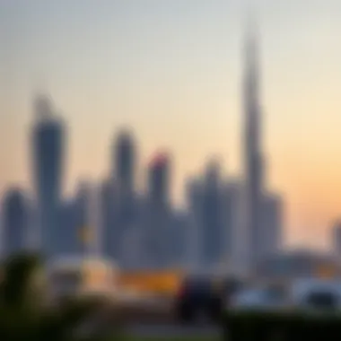 Dubai skyline with business focus
