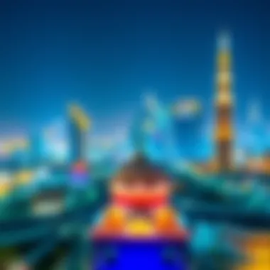 A panoramic view of Dubai's skyline during Eid festivities