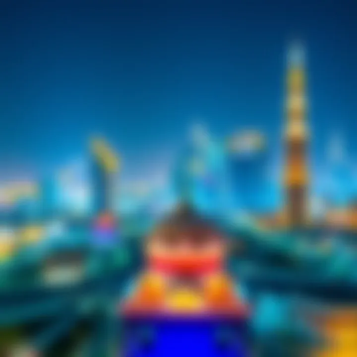 A panoramic view of Dubai's skyline during Eid festivities