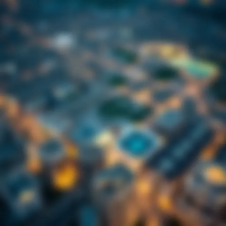 Aerial Perspective of Lulu Al Warsan Aerial view of Lulu Al Warsan showcasing its urban layout