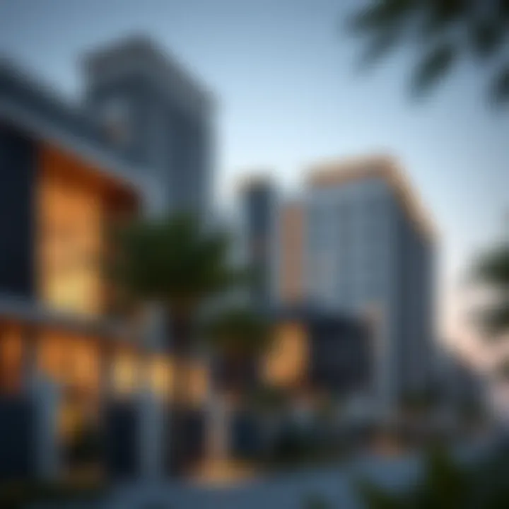 Residential Architecture in Lulu Al Warsan Modern residential buildings in Lulu Al Warsan