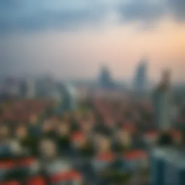 Aerial view of Dubai skyline showcasing residential areas