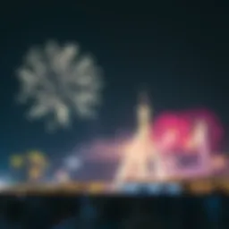 Celebration of UAE National Day with fireworks