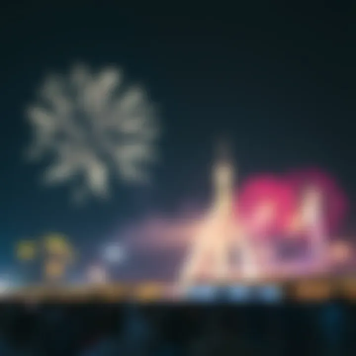 UAE National Day Celebrations Celebration of UAE National Day with fireworks