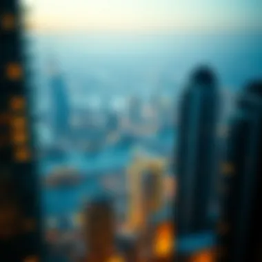 Dubai's Luxury Real Estate Landscape A skyline view of Dubai showcasing luxury real estate developments