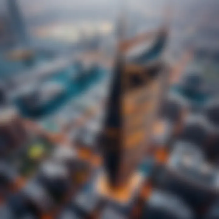 Aerial Perspective of Urban Expansion in Dubai Aerial view of Dubai showcasing urban development