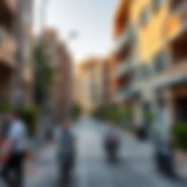 Dynamic Neighborhood Life in Dubai Vibrant neighborhood scene in Dubai