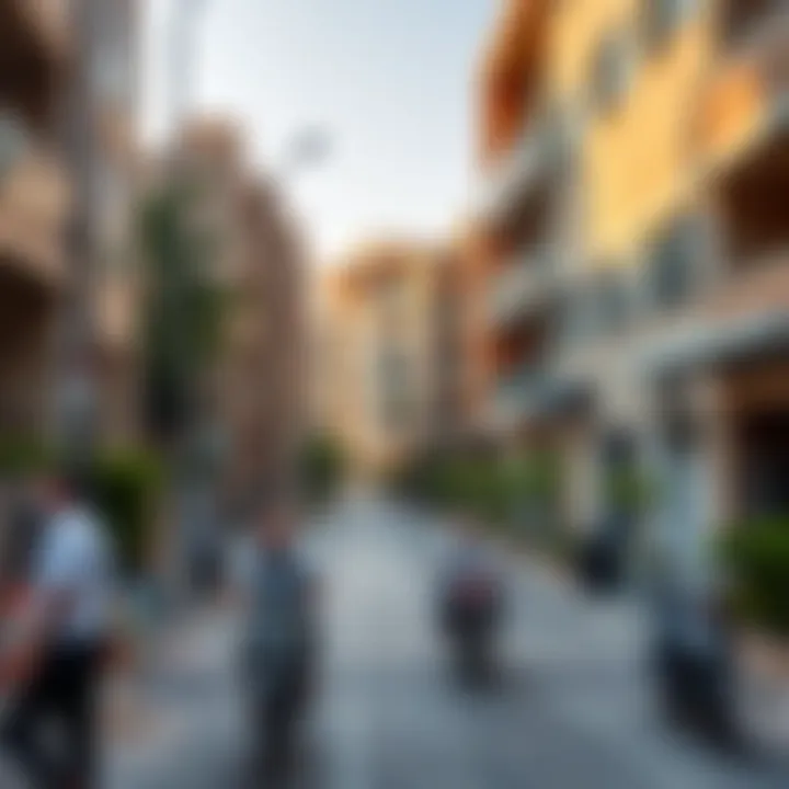 Dynamic Neighborhood Life in Dubai Vibrant neighborhood scene in Dubai