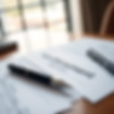 Legal documents and a pen on a table