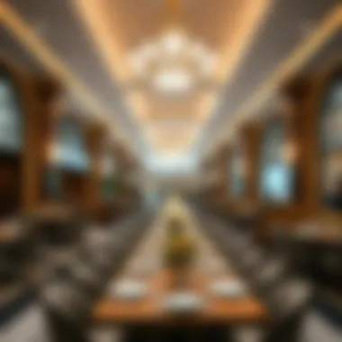 Beautifully decorated dining area in Dubai Mall