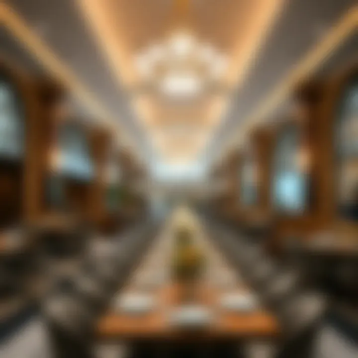 Beautifully decorated dining area in Dubai Mall