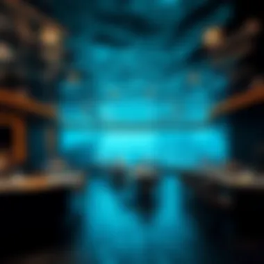 Sustainable Practices Beneath the Waves A serene underwater landscape showcasing the restaurant's commitment to sustainability