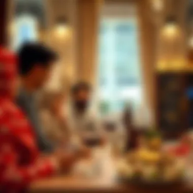 Family Gatherings During Holidays Families celebrating together in the UAE