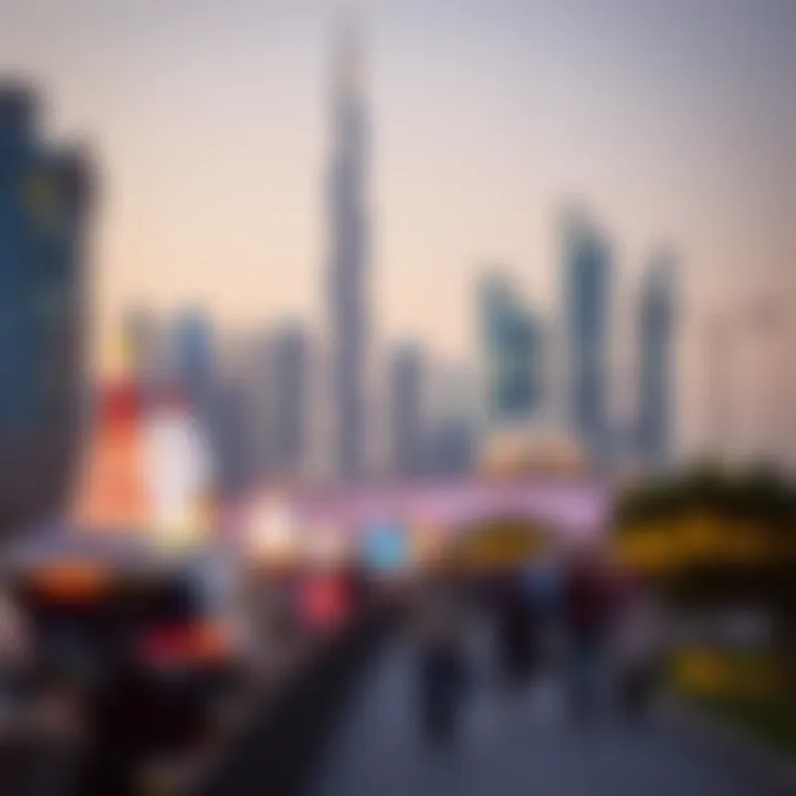 Holiday Festivities in the UAE UAE skyline during holiday festivities