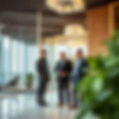 Investors reviewing real estate opportunities at Volta Damac