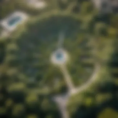 Aerial View of Wonder Garden Aerial view of Wonder Garden showcasing its lush greenery and unique layout
