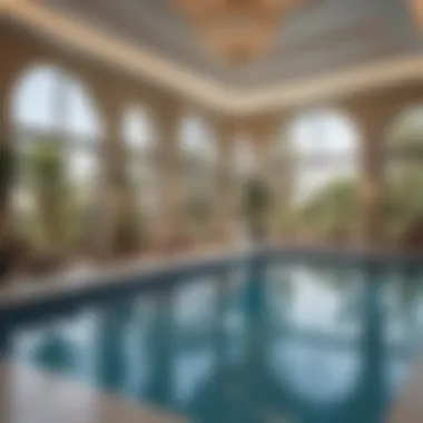 Luxurious amenities within Zubaida Residence such as pool and gym