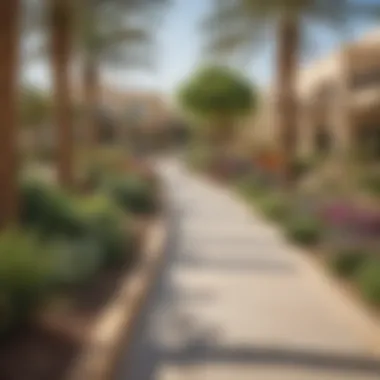Vibrant Community Spaces in Majan Vibrant community area within Majan featuring landscaped gardens