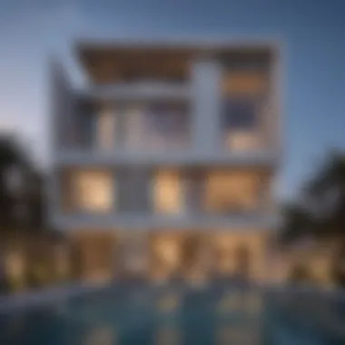 Modern Architectural Design of Zubaida Residence Exterior view of Zubaida Residence showcasing modern architecture